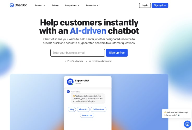 ChatBot as sales support