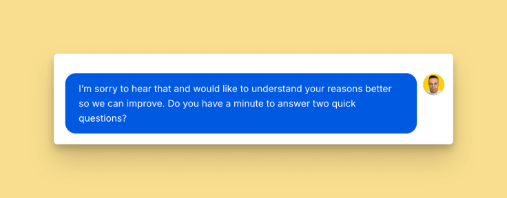 canned cancel message