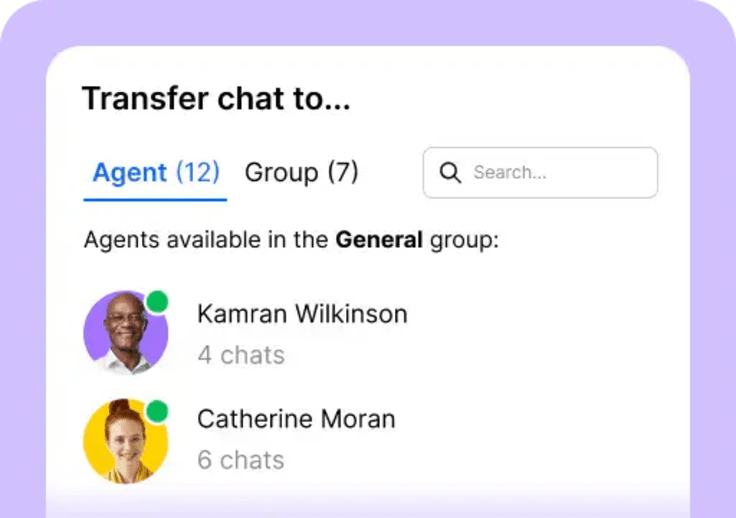 transfer to agent