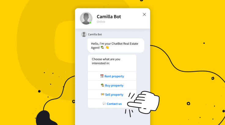 Engage prospects using a real estate chatbot