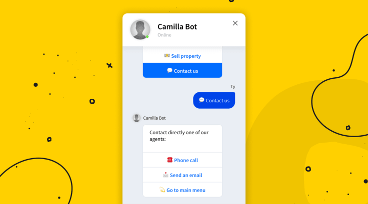 Schedule meetings using a real estate chatbot
