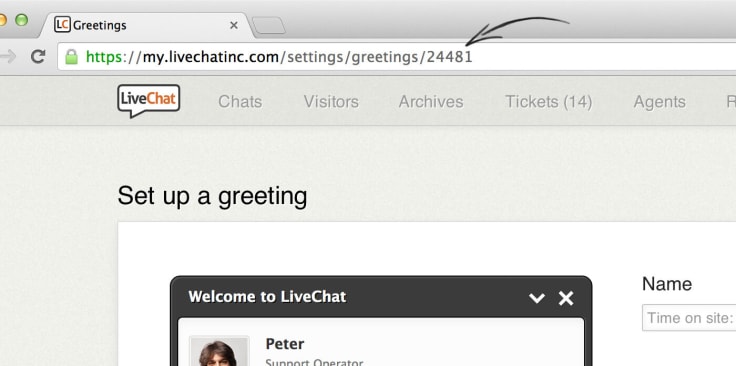 Copying the greeting ID