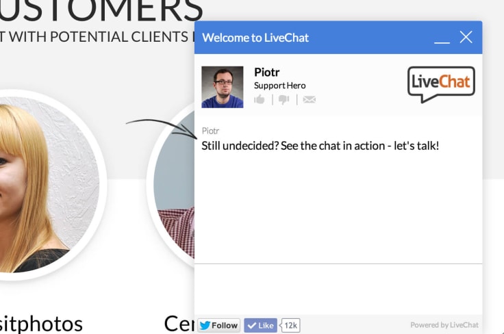 Long tail greeting in LiveChat