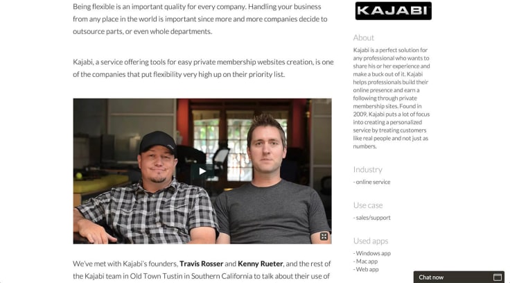 Video placement in a customer story