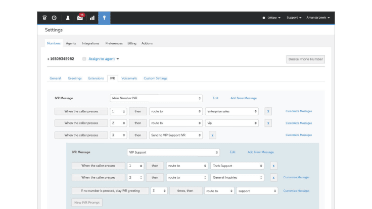 IVR settings in Talkdesk