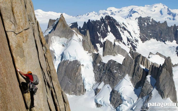 Patagonia banner mountains cause marketing