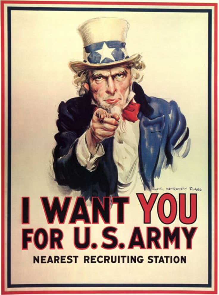 I Want You Uncle Sam Call to Action Poster