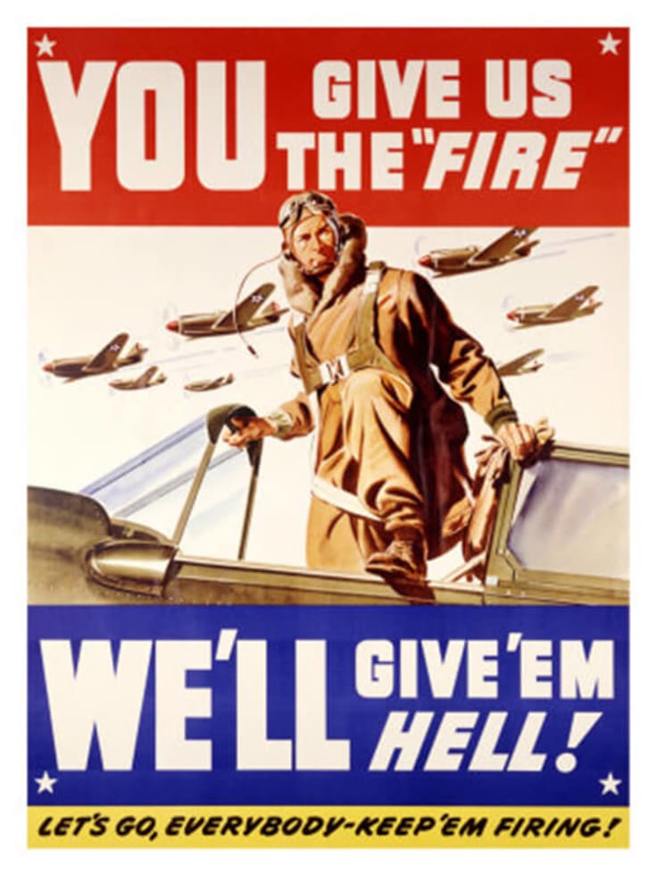 You Give Us The Fire WW2 Call to Action Poster