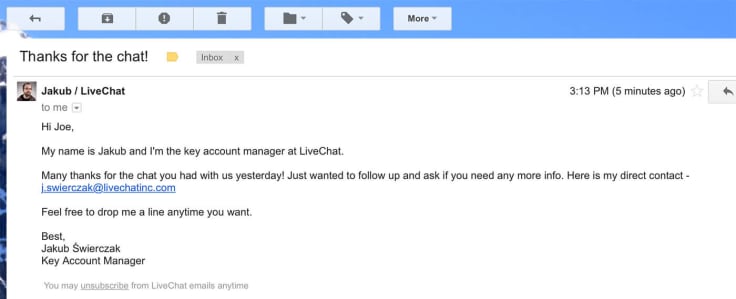 Follow up email in lead generation strategies