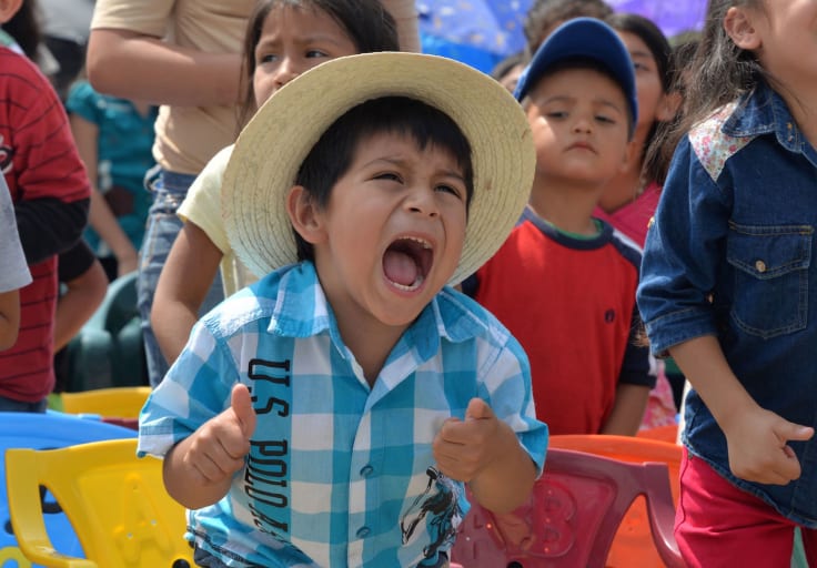 Mexican child screams madly