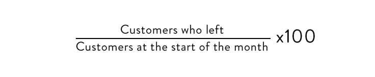 Churn rate formula