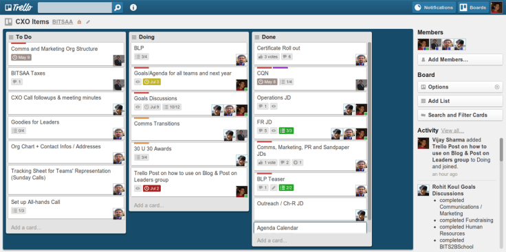 Planning a marketing strategy with Trello