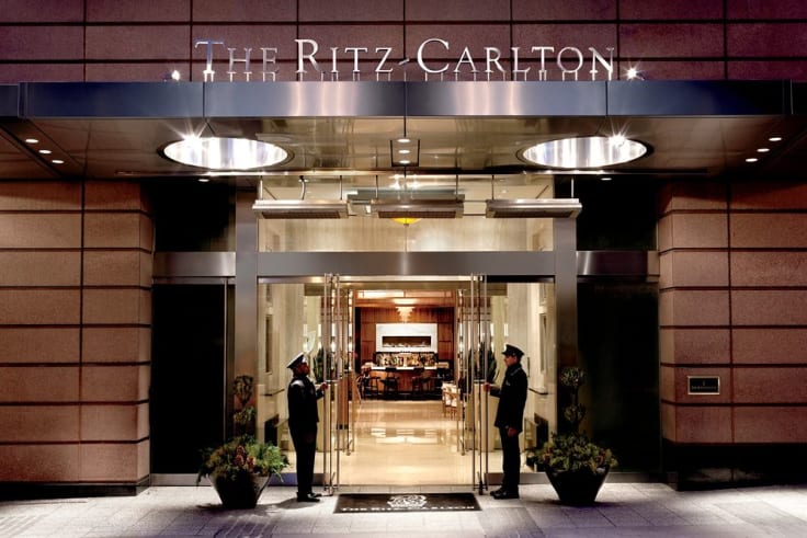 Ritz carlton hotel entrance