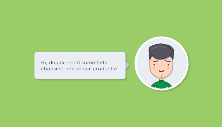 Customized messages to engage with website visitors