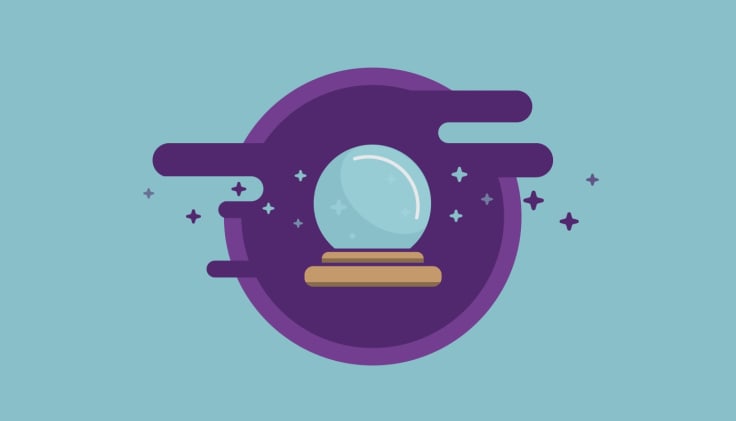 Cristal ball illustrationcustomer service of the future - customer experience trends
