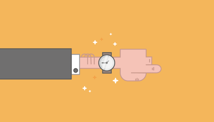 Hand watch time illustration how to be more productive