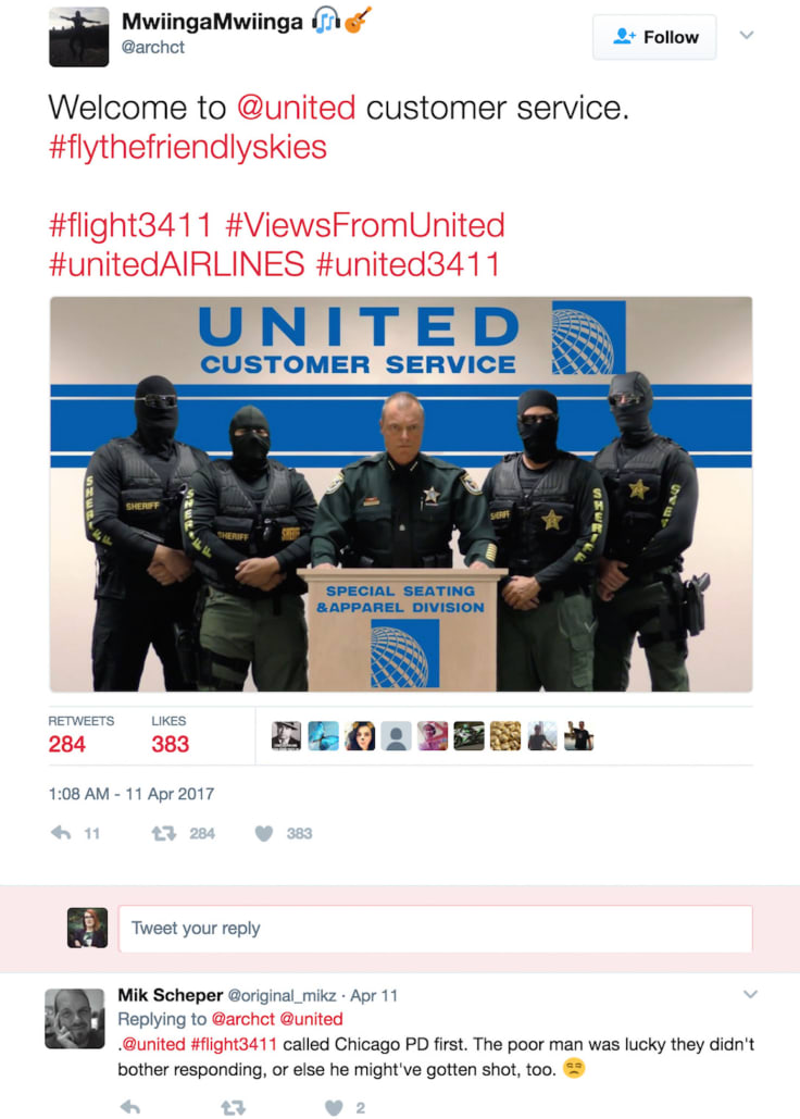 United Airlines incident tweet