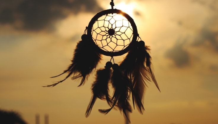 Dream catcher sunset deep listening in customer service metaphor