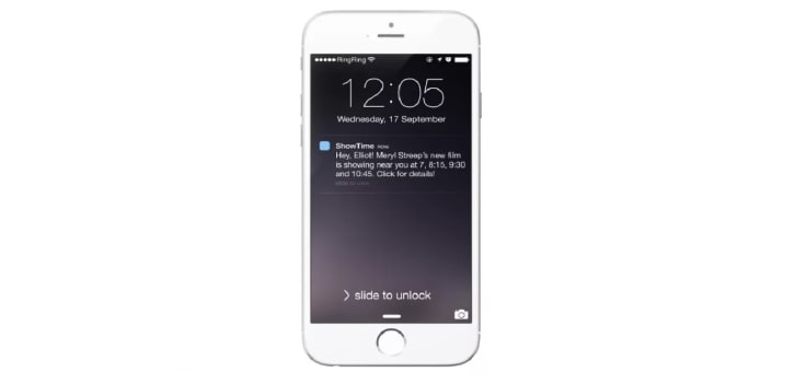 Personalized text messaging example