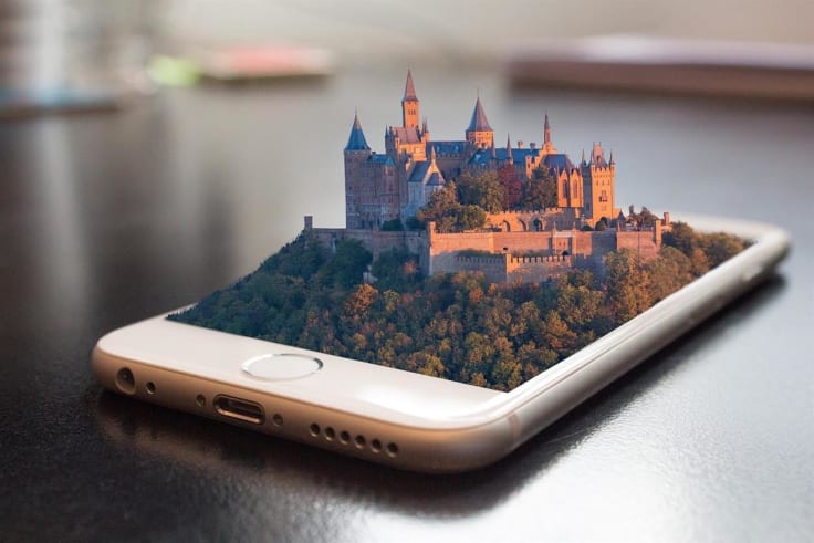 Castle of an iphone abstract graphics