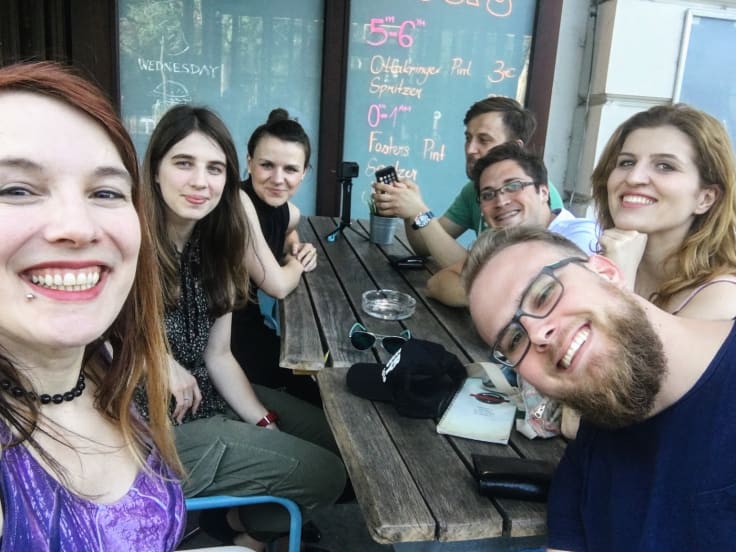 LiveChat marketing team on company retreat integration
