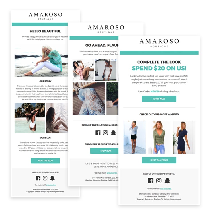 Amoroso re-engagement email sequence