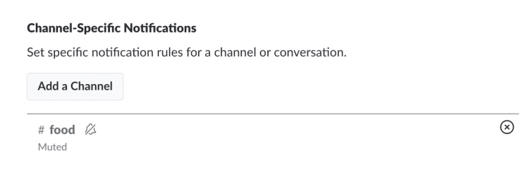 Slack channel specific notifications