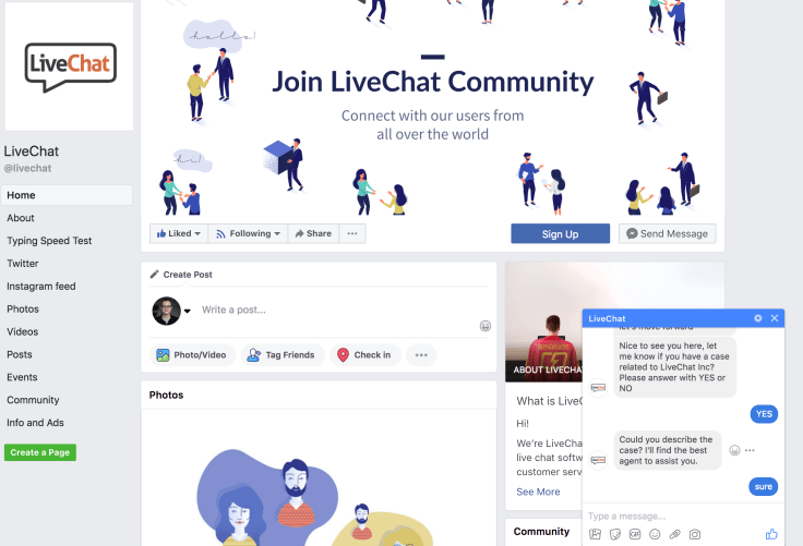 Live chat messenger chatbot