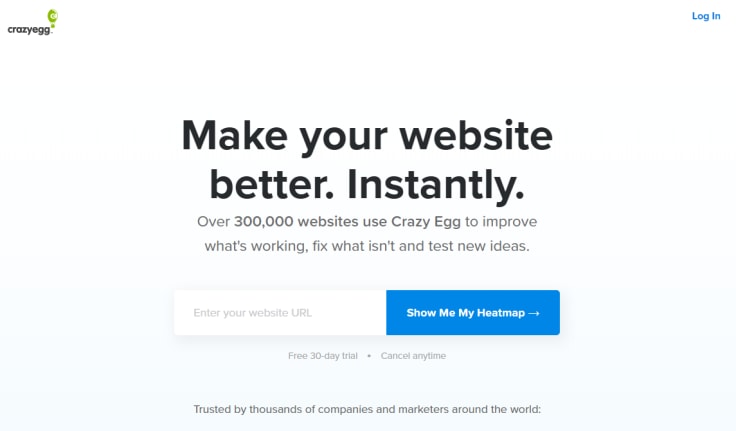 Crazy egg website