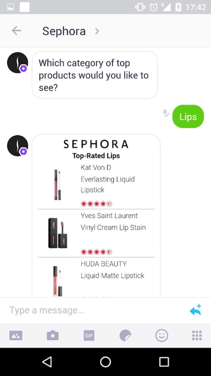 Sephora chatbot