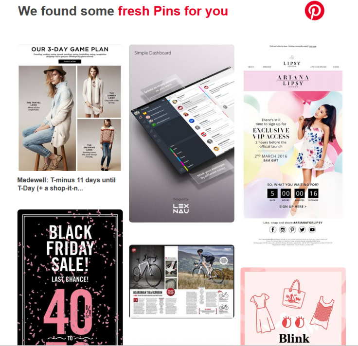 Pinterest newsletter