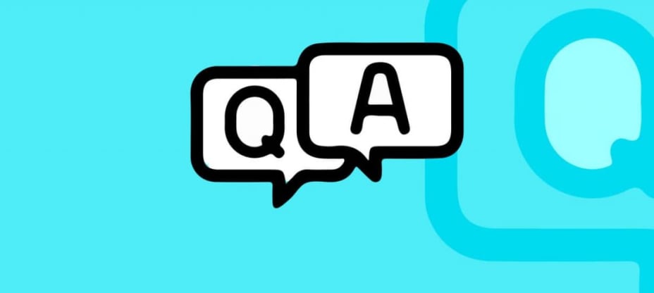 QA logo on a blue background