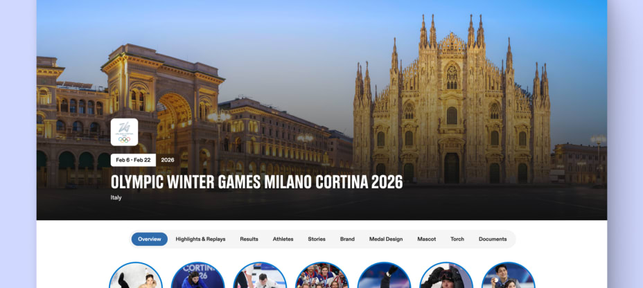 Milano Cortina 2026 Winter Games website
