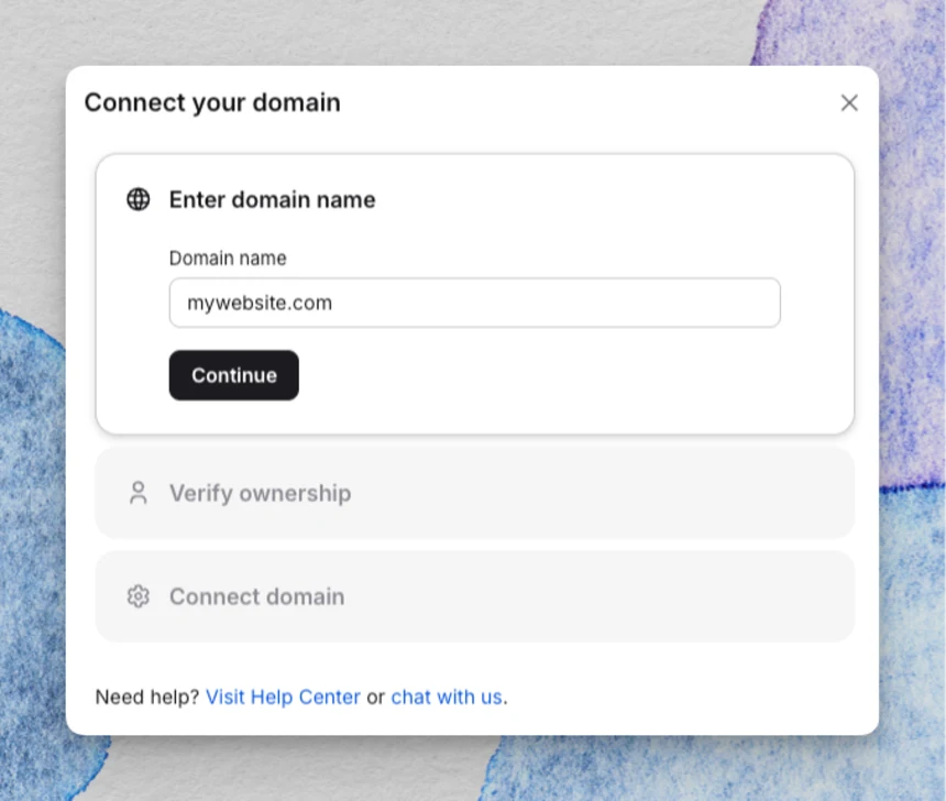 Adding a custom domain