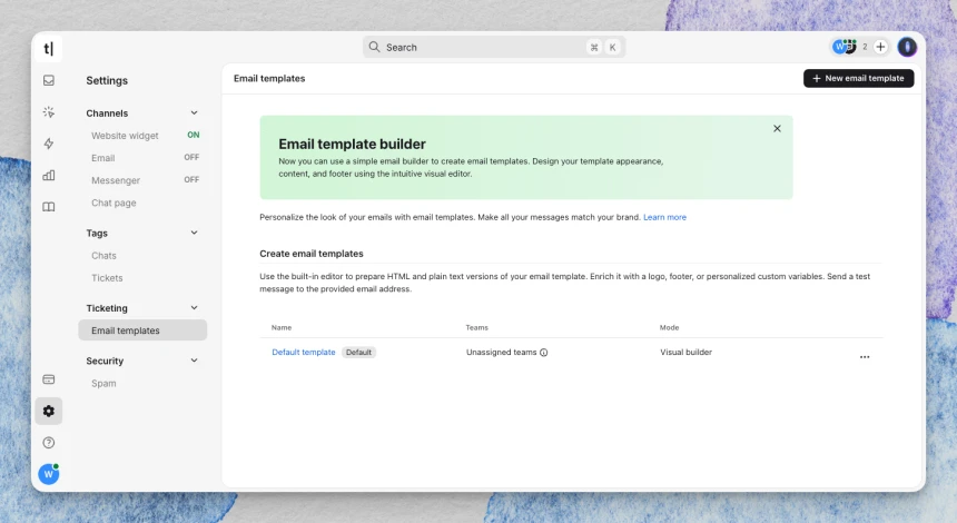 Email templates | Text App