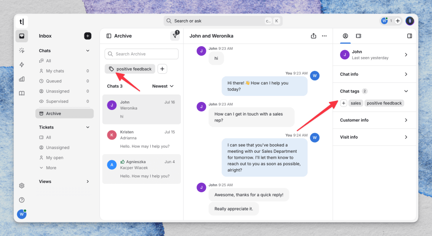 Tags and notes overview