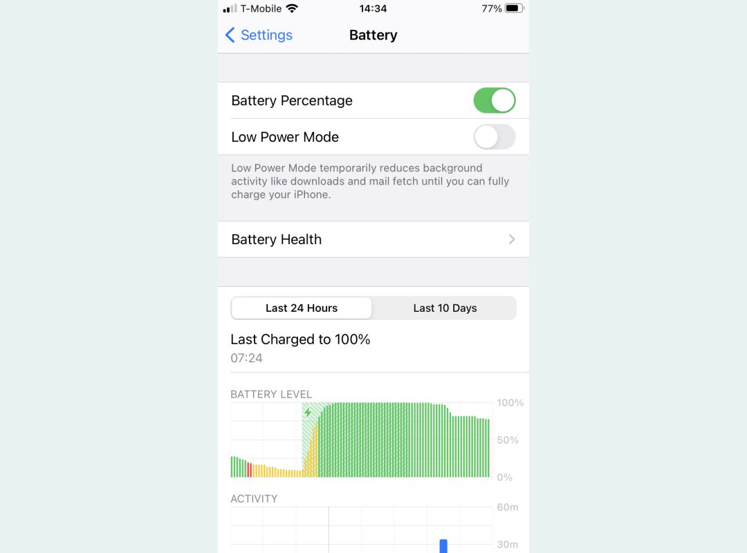 Battery Low Power Mode