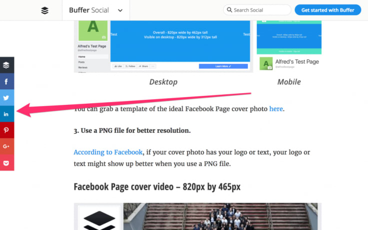 buffer social sharing cta