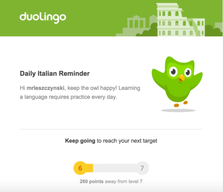 Duolingo Daily Italian Reminder