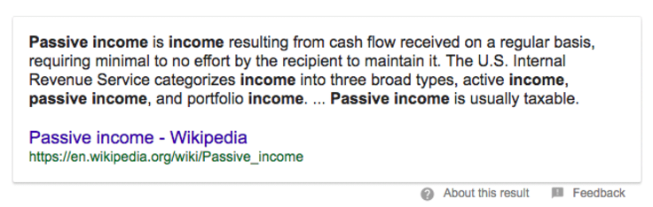 passive income definition