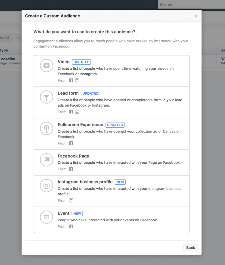 facebook custom audience