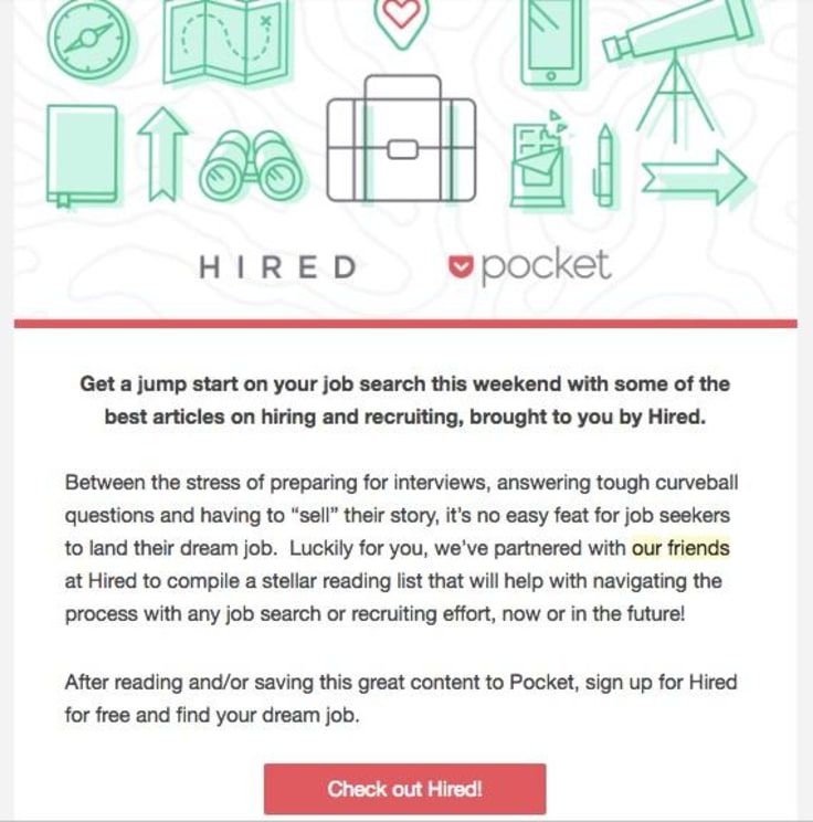 Cross promotion newsletter example