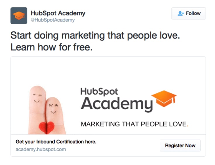 hubspot twitter ad