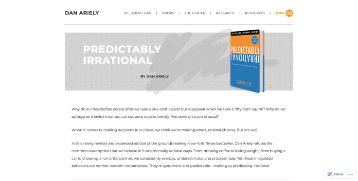 dan ariely predictably irrational website