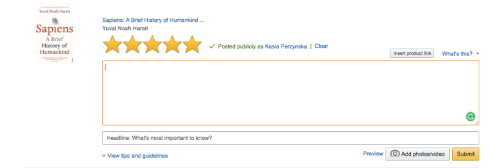 amazon customer review