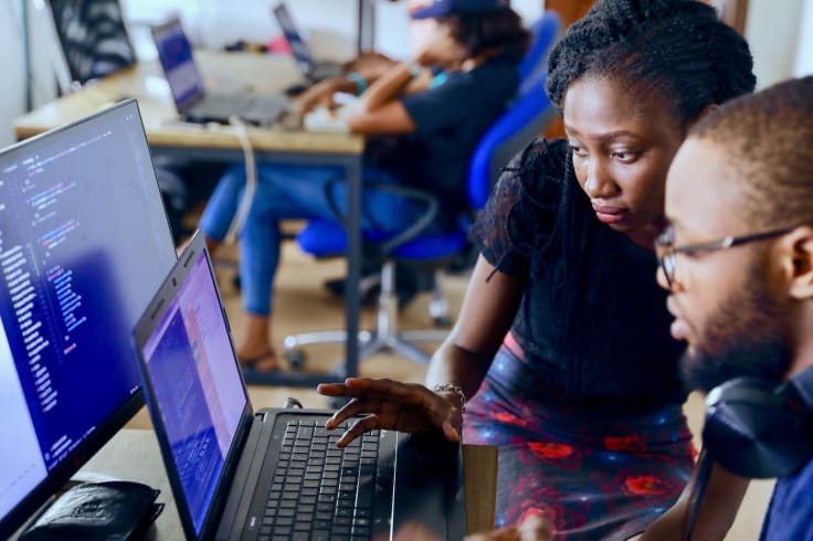 two people pair programming