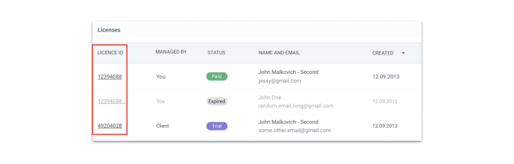 new way to access license details for LiveChat and ChatBot in redesigned Partner Application