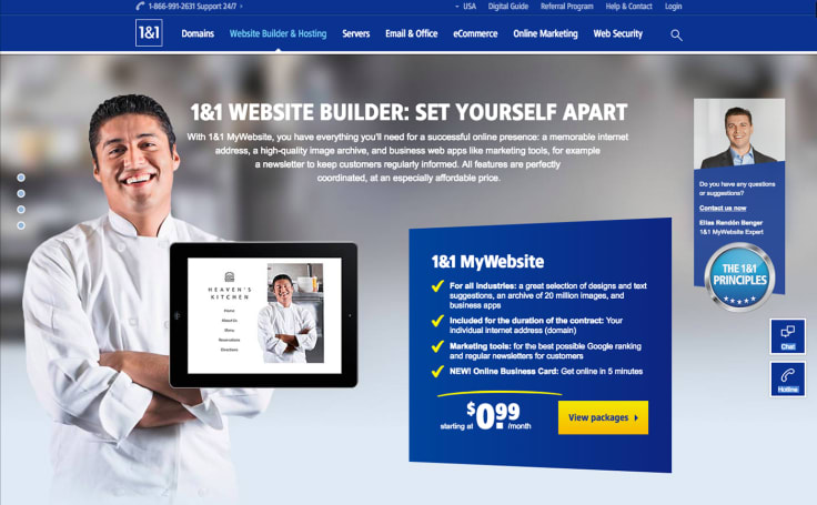 1and1 website builder