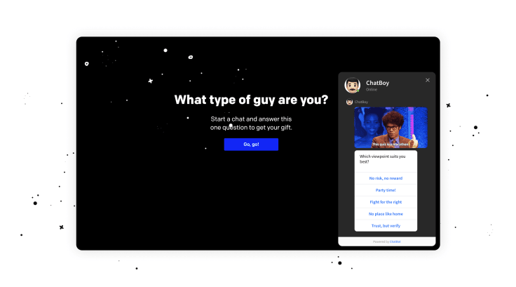 chatbot quiz titles what type of a guy are you