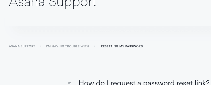 breadcrumbs in the asana knowledge base